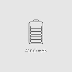 Battery flat vector icon