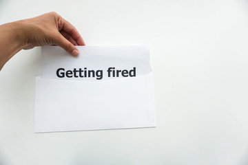 business concept of employee getting fired from the company