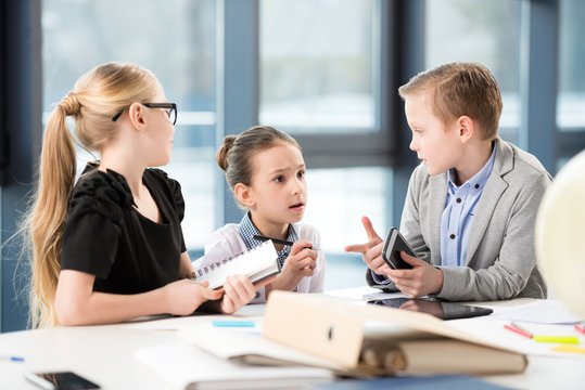 Children working in office