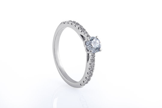 White Gold Wedding, Engagement Rings with Diamonds