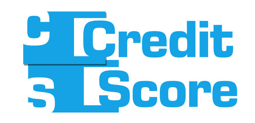 Credit Score Blue Abstract Stripes 