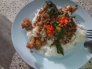 Thai food on the plate