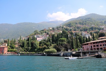 Holiday on the west shore of Lake Como in summer, Lombardy Italy