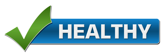 Healthy Green Blue Tick Mark Horizontal 