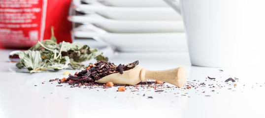 Naklejka na ściany i meble Asian aromatic tea herbs