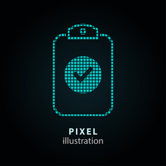 Checklist - pixel illustration.