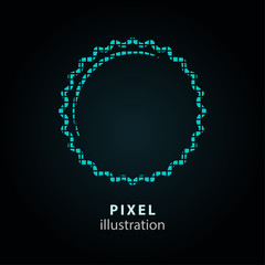 Bottle cap - pixel illustration.