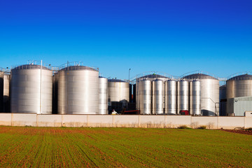 Obraz premium industrial plant with store tanks