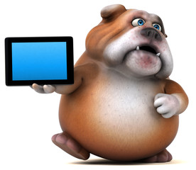 Naklejka premium Fun bulldog - 3D Illustration