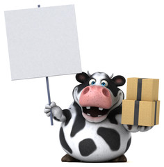 Fun cow - 3D Illustration