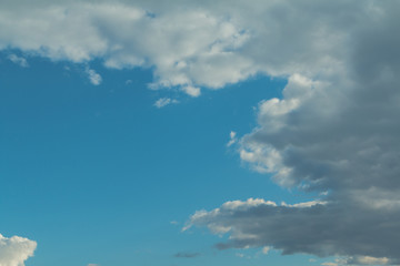 Fluffy clouds decorating a beautirful sky