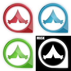 ikona w okręgu ze strzałką i blaskiem zestaw © vempireart