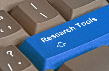 Keyboard with key for research tool
