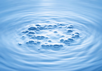 bubbles on surface of water