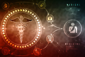 2d illustration Health care and medical logo 