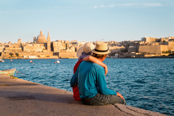 young couple travel in Malta, Europe