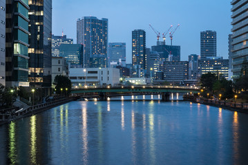 Fototapeta na wymiar 東京品川　高浜運河の夜景２