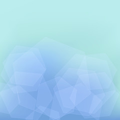 Transparent Hexagons on an Abstract Blue Background.