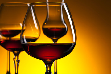 Glasses of brandy