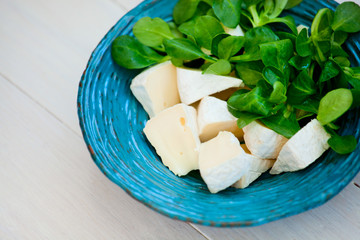 Cheese with fresh herbs