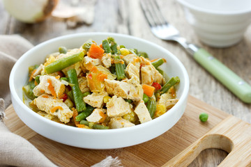 Chicken vegetable stir fry