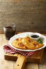 Fried meat pies or Chebureki
