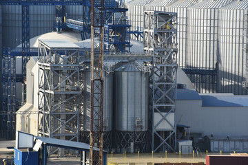 Grain transshipment in port