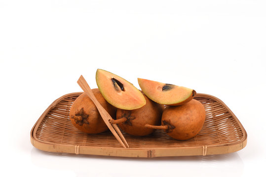 Sapodilla, chico, sapote, dilly fruits, fruits of Thailand