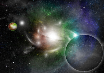 Obraz premium galaxy in a free space