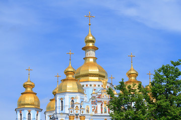 Fototapeta na wymiar St. Michael's cathedral in Kiev