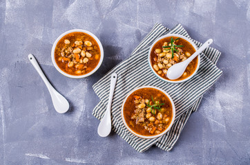 Meat soup with beans