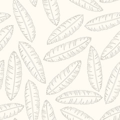 Tropical background with palm leaves. Seamless floral pattern