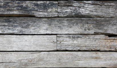 Old wood planks, black and white

