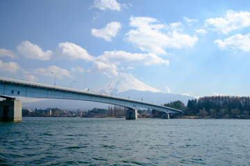 Mount Fuji from Kawaguchi lake view