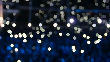 Bokeh background of crowd with lights at the concert - Powered by Adobe