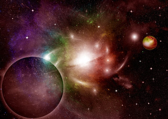 galaxy in a free space