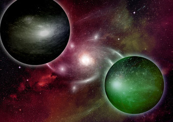 galaxy in a free space