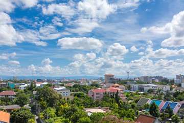 Naklejka premium Chiang Mai cityscape in beautiful sunny day, Northern Thailand