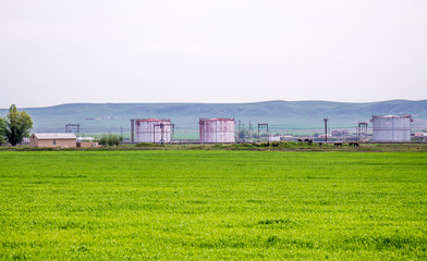 Fototapeta na wymiar Oil storage depot