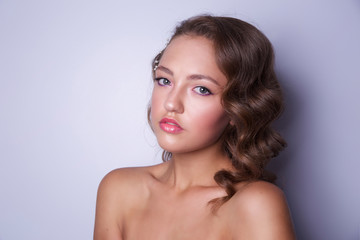 Fototapeta premium portrait of woman with hair style