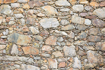 Natural stone wall in Portugal.