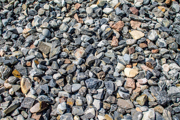 Crushed stone as a background