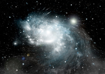 Naklejka premium galaxy in a free space