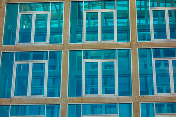 Obraz premium modern glass windows of an office building