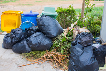 Black bag in the dump