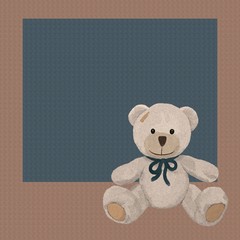 Background with cute teddy bear