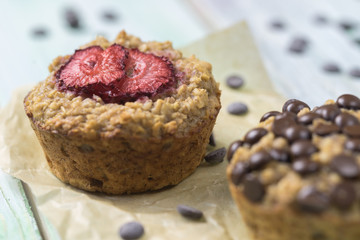 Gesunde Frühstücks Muffins / Haferflocken Muffins