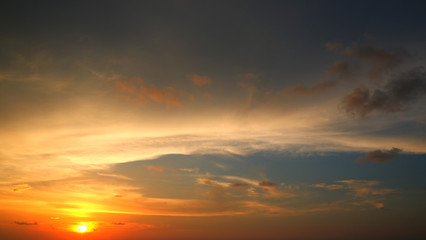 evening sunset sky, Thailand.