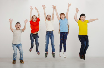 a group of bright children