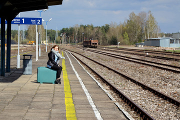 Naklejka premium railway station